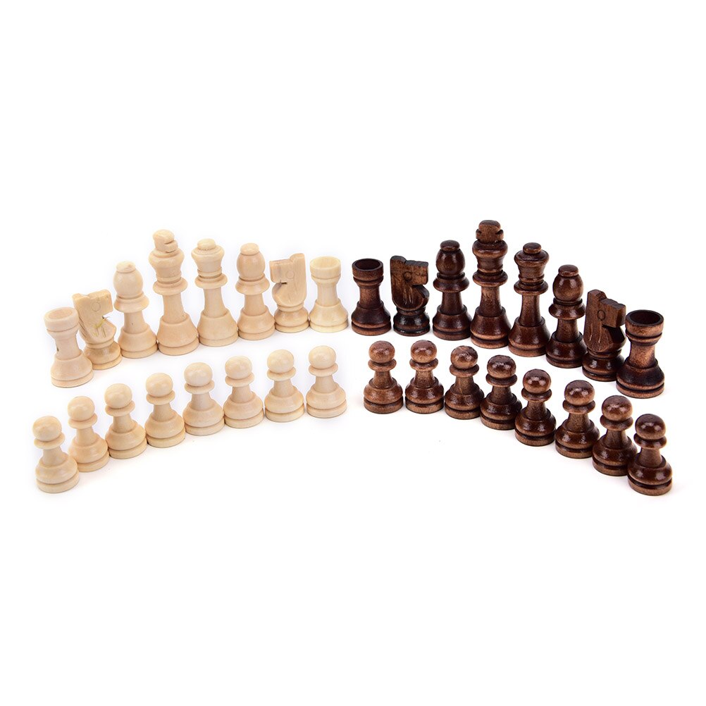 32pcs high-grade Funny wooden chess piece grid International checkers Chess Board Game Sports Entertainment