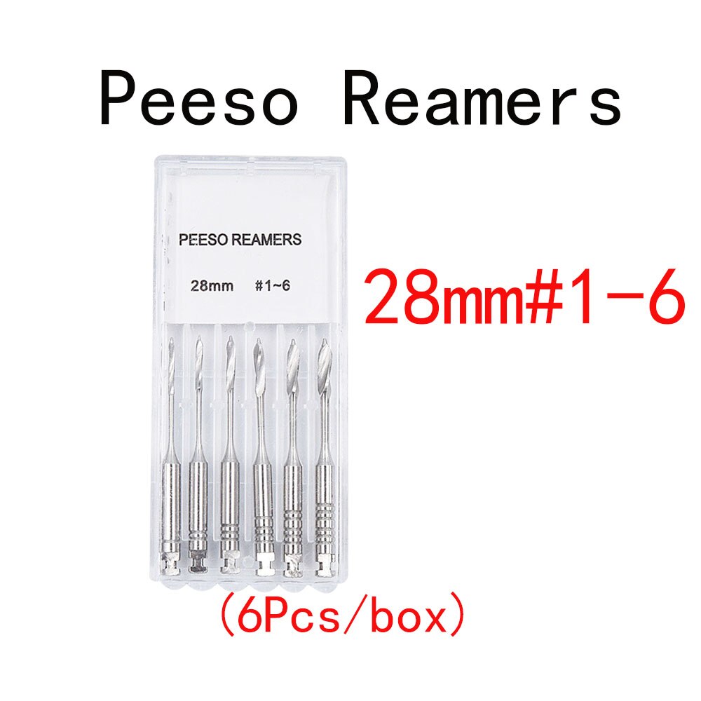 1 box Dental Endodontic Files Reamers Drill Burs Peeso Reamers Endo Files Peeso Dentist Tools Dental Lab Dentist Material: Peeso 28mm size 1-6