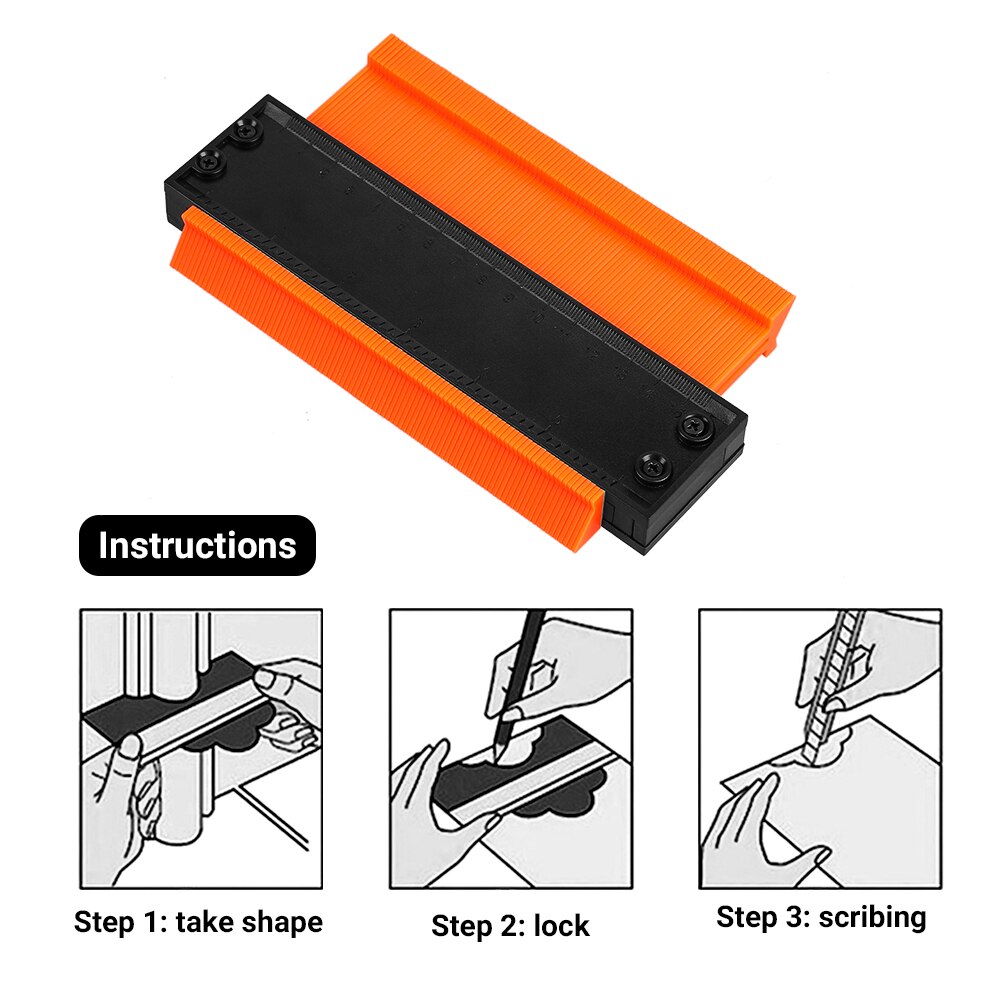 5/6/10 Inch Contour Gauge Profile Duplicator Wood Marking Tool Tiling Laminate Tiles Tools Profile Measuring Tools