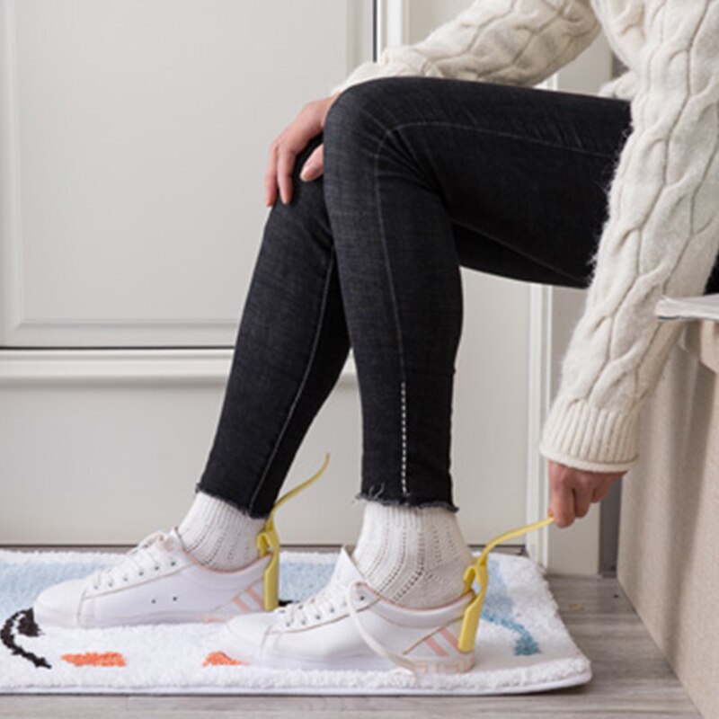 1/2Pcs Lazy Schoen Helper Unisex Steel Schoenlepel On & Off Schoen Lifting Slijtage Schoen Helper lifters Lui Schoenlepel Lifter