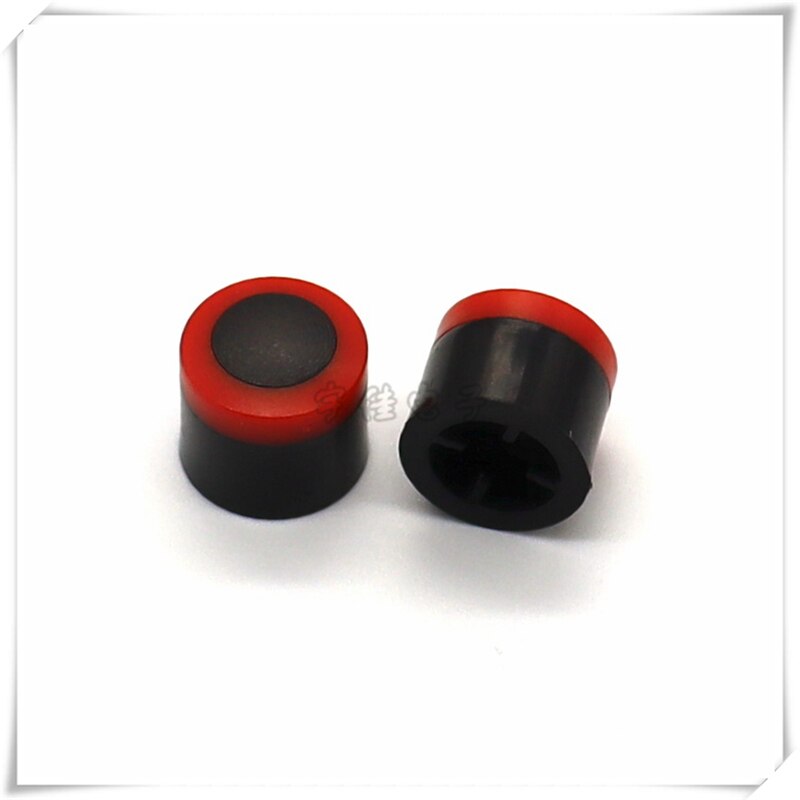 Tapa de llave de plástico de dos colores de 10 × 9MM, 5 piezas, adecuada para tapa de interruptor de autobloqueo de cabeza redonda/tapa de llave de alimentación de Cabeza Cuadrada: Black and red