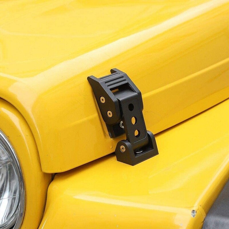 Hood Latches, Aluminum Hood Catch Latch Set for Jeep Wrangler TJ 1997-2006, Eliminates Hood Flutter