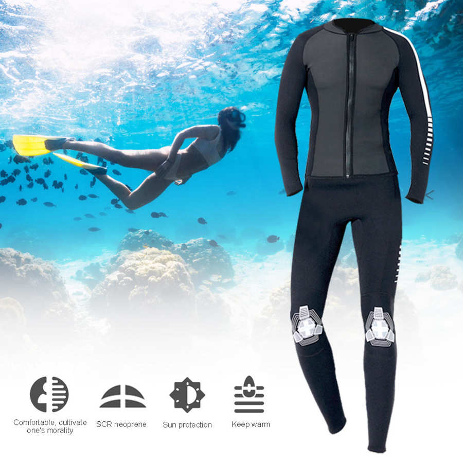 5Mm Vrouw Duikpak Snorkelen Wetsuit Vrouwelijke Split Wetsuit Warm Houden Badmode Accessoire Voor Duiken Surfen Snorkelen