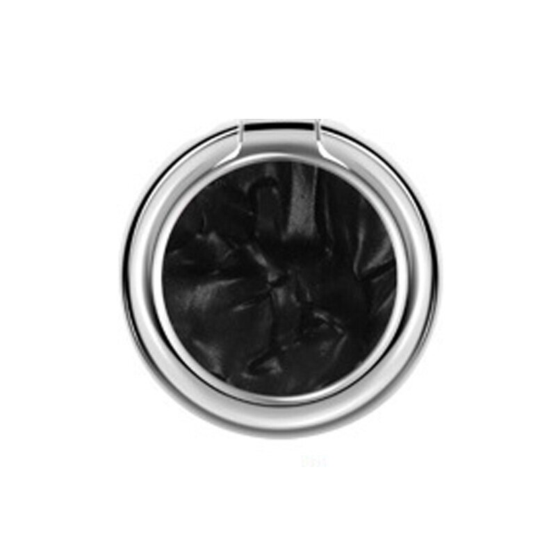 Round Metal Finger Ring Smartphone Stand Holder Universal Mobile Phone Holder Stand For iPhone Huawei Magnetic Car Mount Bracket: Black