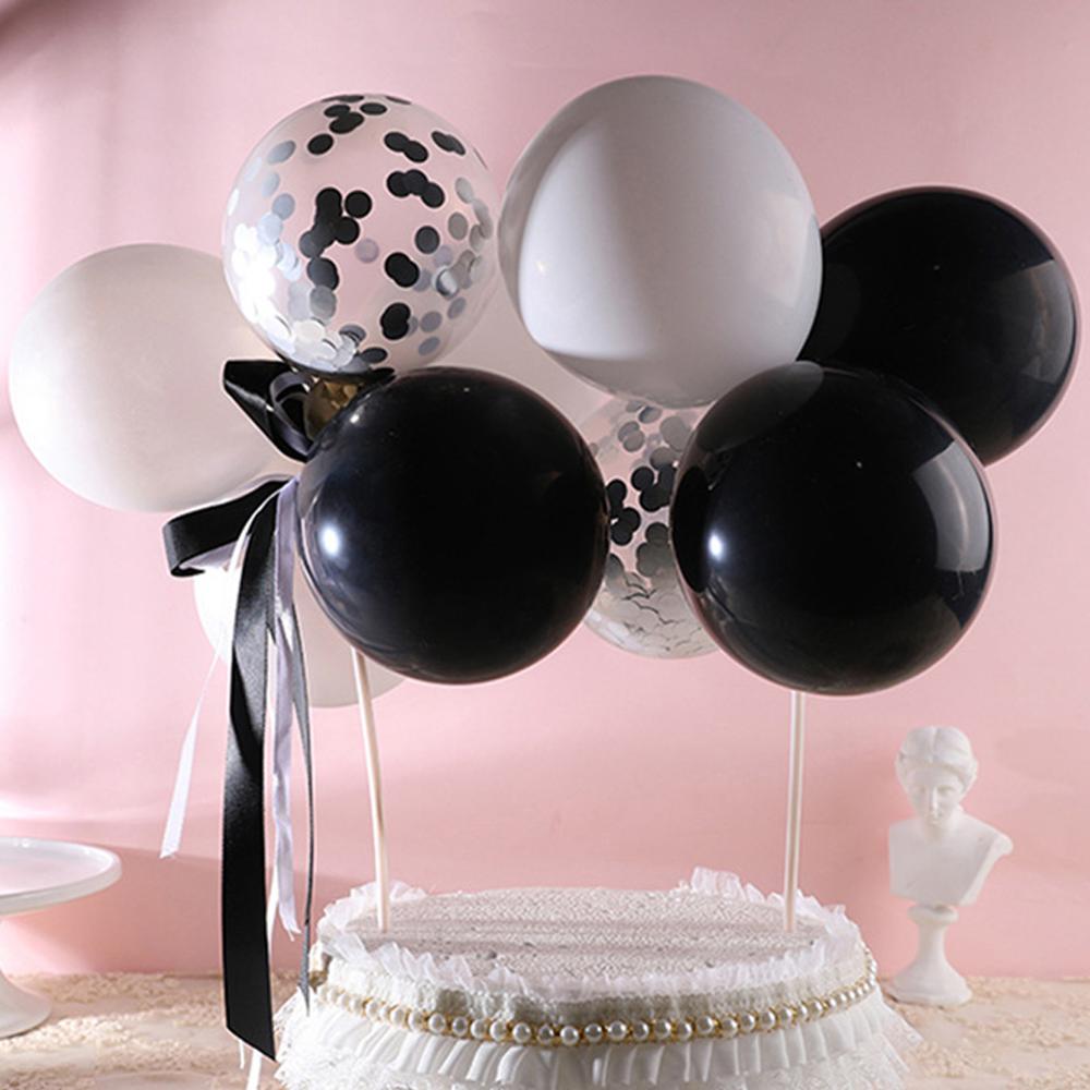14 Stks/pak 5Inch Ballon Cake Topper Cloud Vorm Confetti Ballon Cake Topper Ballonnen Voor Verjaardag Baby Shower Wedding Decor