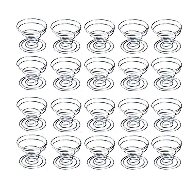 20 Pack Air Plant Stand Container Tillandsia Holder, iron Wire Stand Plant Display Racks - Silver: Default Title