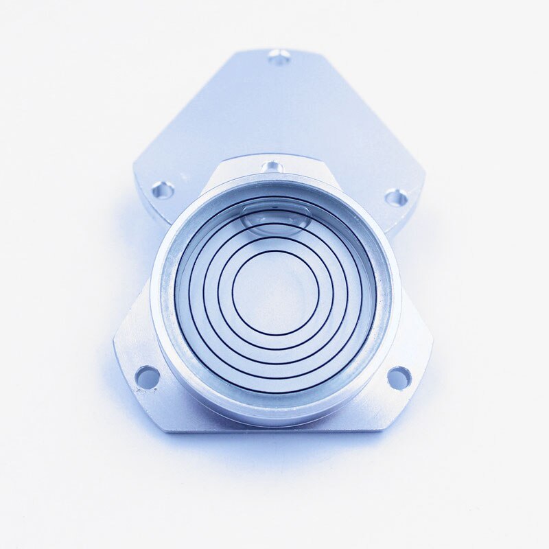 Triangular Metal Level Meter Universal Level Round Metal Spirit level Size 48*35*13mm: white