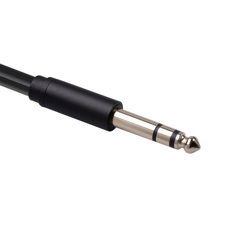 Aluminum Alloy Case, All Copper Conductor, Gold Plated Head, Three Core Stereo 6.35-to-2rca Lotus Audio Cable