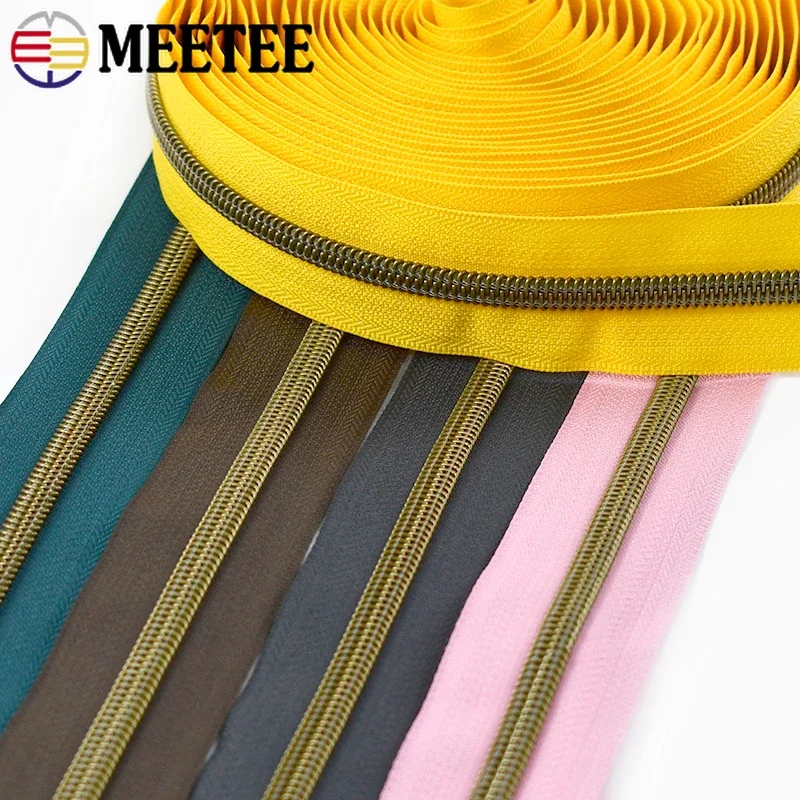 5 # Plastic Ritsen Voor Tas Tas Tas Nylon Rits Tape Bij De Meter Kleding Decor Zip Reparatie Kits Diy Naaien Kledingstukken Accessoires