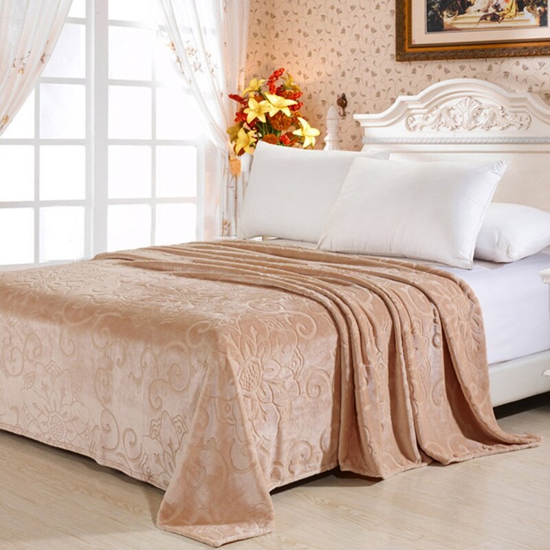 Flanellen Deken Winter Warme Zachte Dikke Grote Coral Fleece Sprei Multi Grootte Als Laken Luxe Bloemen Dekens