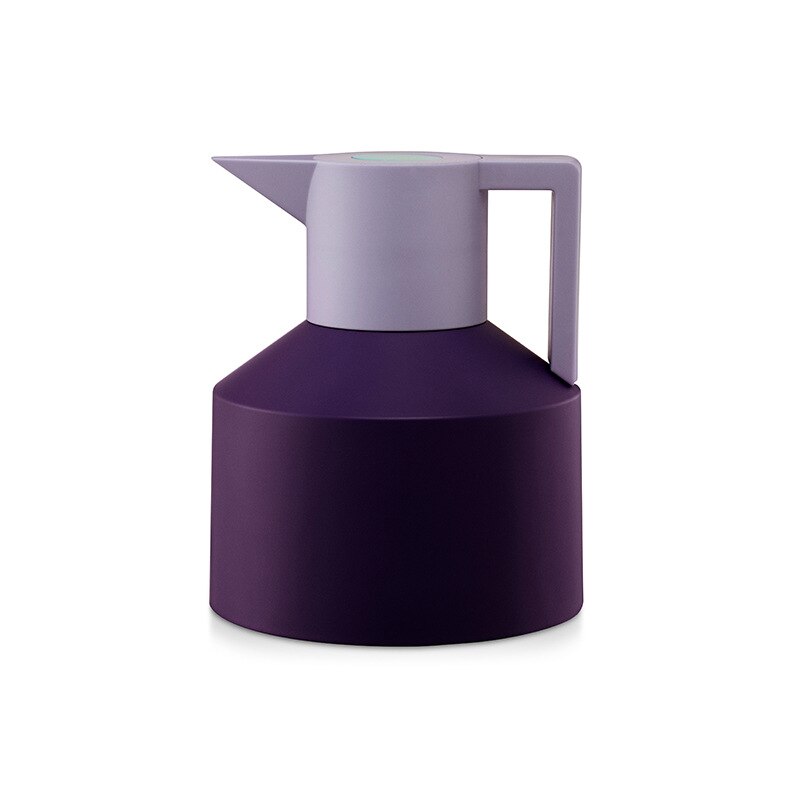 Geometrische Wasser Krug Wasser Krug Große Kapazität Krüge Doppel Schicht Vakuum Kaffee Thermos Wasserkocher Isolierte Flasche Tee Topf: 1.2L / Purple