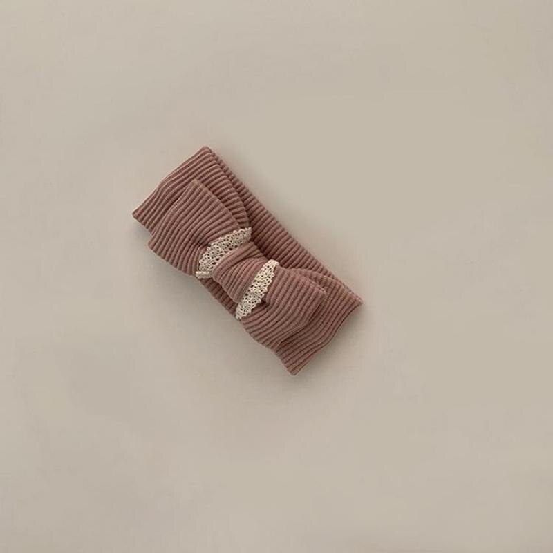 Primavera autunno carino nuovi cappelli tinta unita 2022 neonate cappellini moda fiocco in pizzo fascia per capelli 0-24 mesi