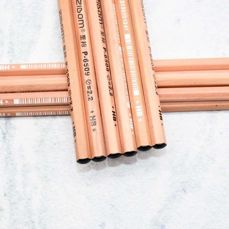 12 stuks/doos van natuurlijk hout potlood refill houtskool gemaakt van niet giftig potlood school tekening levert