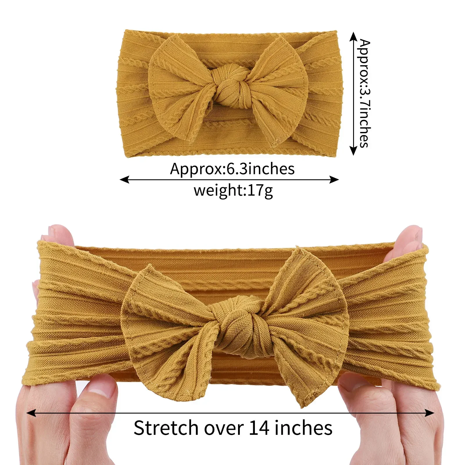 1 stücke Neugeborenen Baby Stirnband für Mädchen Elastische Stricken Kinder Turban Bögen Weiche Nylon Kinder Headwear Haar Zubehör