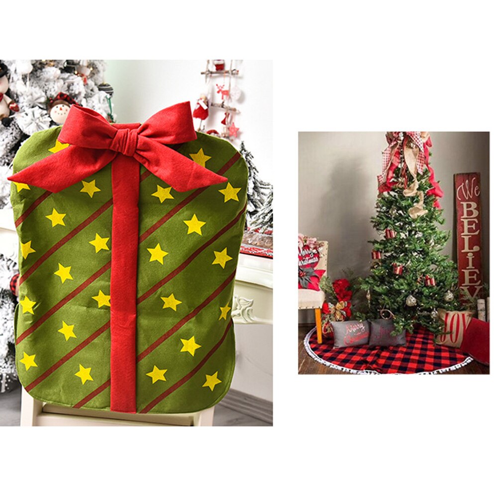 Universele, eenvoudig te installeren eetkamer, sfeer, zachte kerstdecoratie, herbruikbare tas, stoelhoes, festival