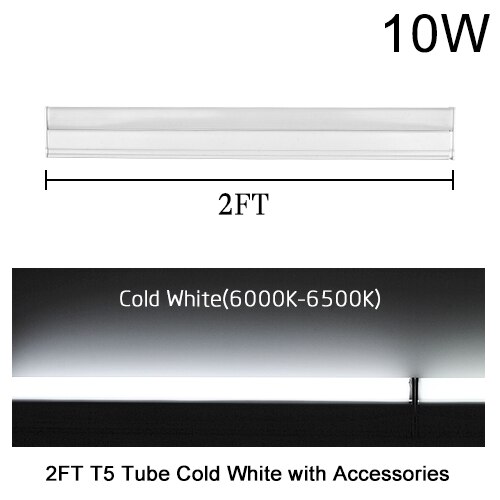 LED T5 Integrated Tube Fluorescent T8 Light 300MM 600MM 1FT 2FT Wall Lamp Lampada 6W 10W Ampoule Warm Cold White 110V 220V: 10W Cold White / AC 220V