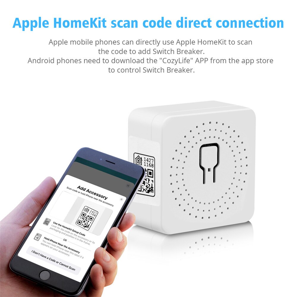 Homekit Mini Smart WiFi Breaker Home DIY Relay Switch Automation Module 16A 2 Way Timing Voice Control With Alexa Google Home