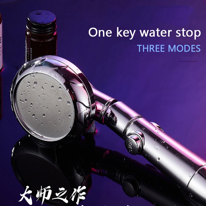 Hand-held Rainfall Shower Head Adjustable High Pressure Bathroom Accessories Portable Removable Bath Water Filtration Showerhead