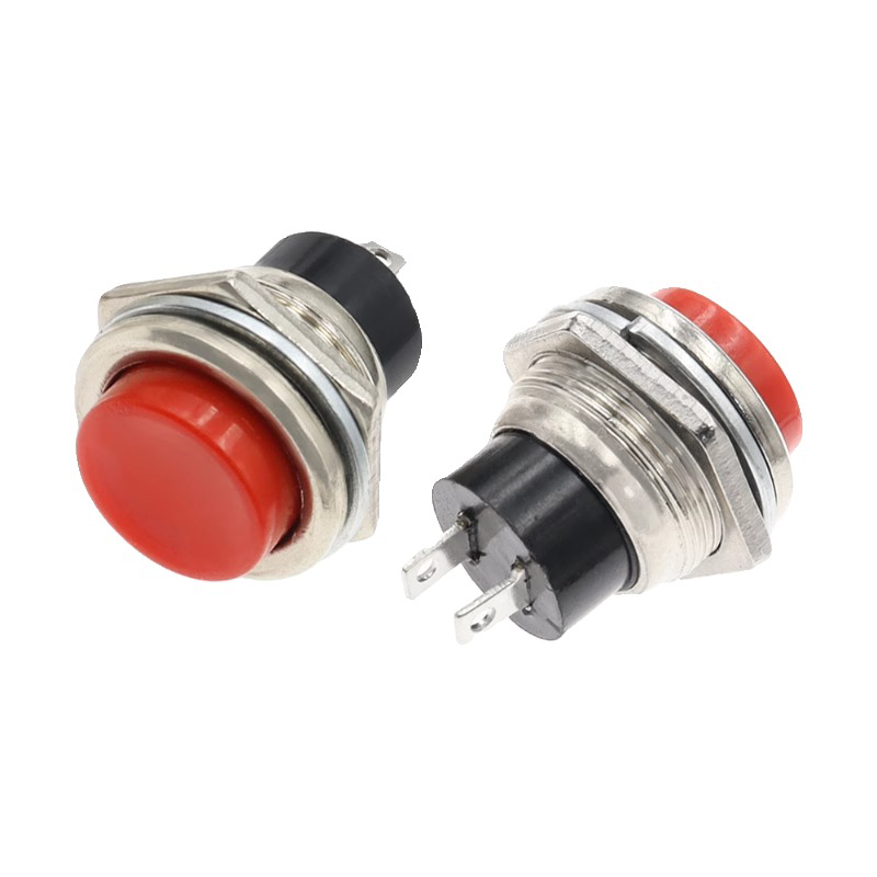 5/20PCS 16MM Power Switch Round Switch DS-212 Small Self-Reset Momentary Push Button Start Compound Button Switch