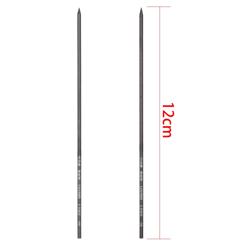 10 Teile/schachtel 2mm 2B HB Schwarz Mechanische Bleistift Blei Nachfüllung Schule Studenten Automatische Blei Ader füllt nach Bleistift Blei