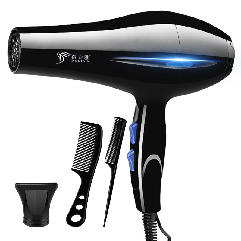 Haardroger 2200W Professionele Krachtige Föhn Snelle Verwarming Warm En Koude Aanpassing Ionische Lucht Föhn Met Lucht Verzamelen: Licht Groen
