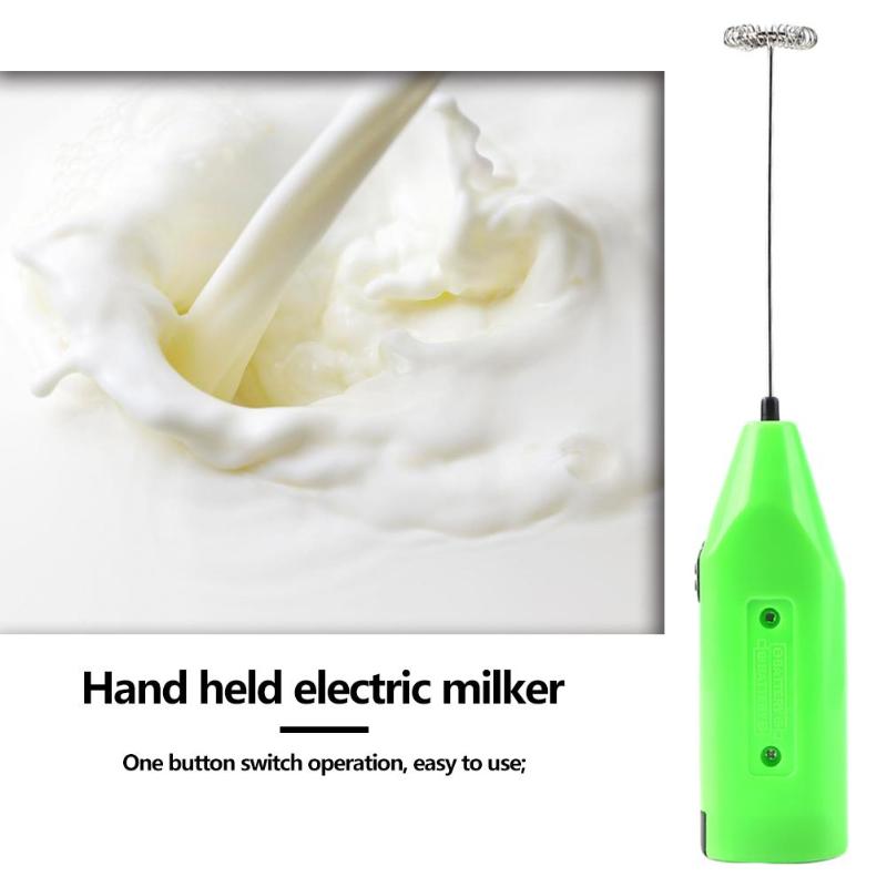 Handhållen elektrisk äggvisp skummaskin rostfritt stål hållbar mixer skummaskin rör kök bar verktyg kaffe mjölk mixer mixer