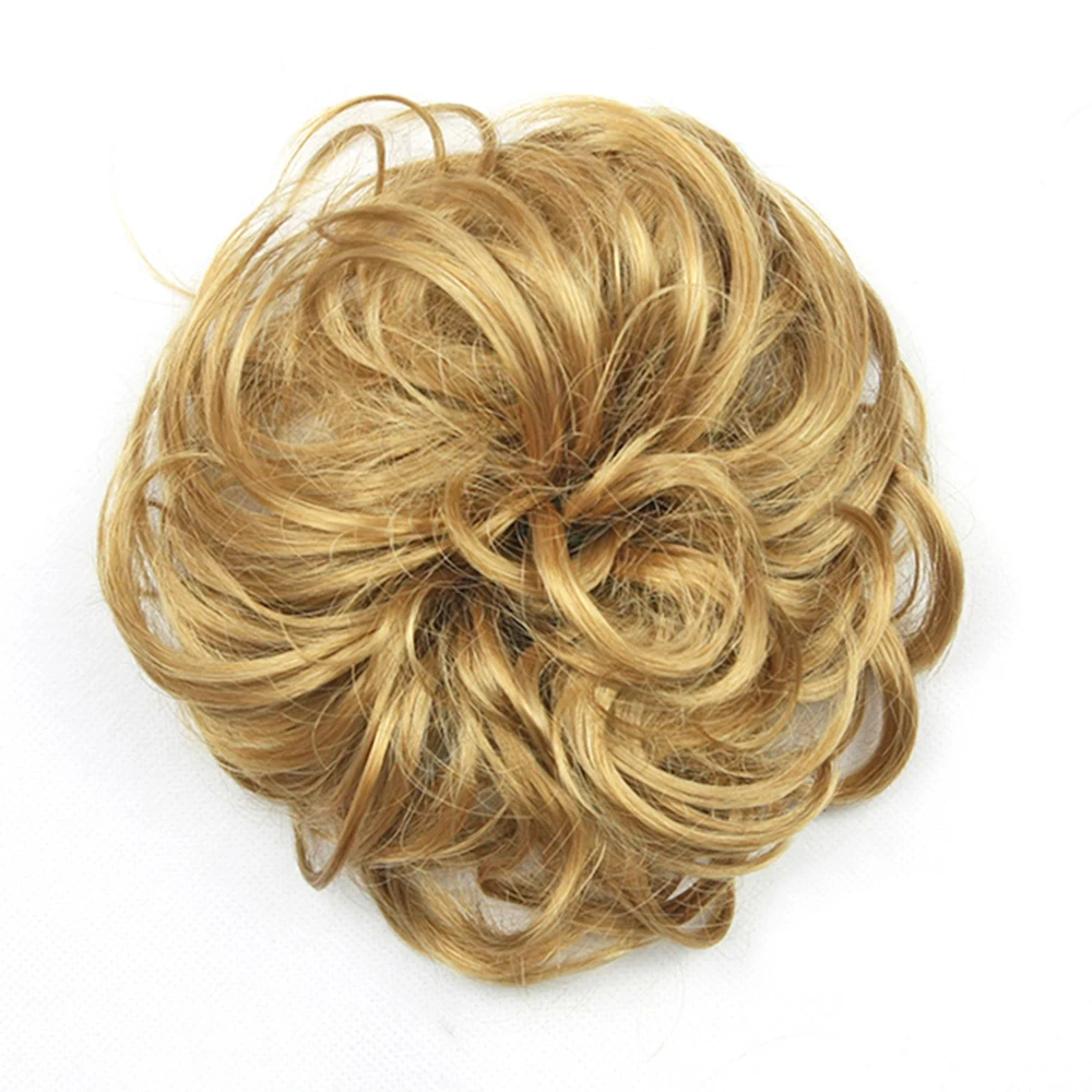 Syntetiskt rufsigt hårband vinrött uppsatt hårband flexibla scrunchies lockiga löshår chignon hårband scrunchie: #17