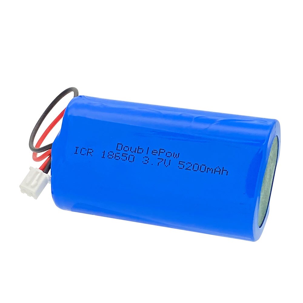 3.7V 18650 bateria litowa 3600mAh/5200mAh 18650 ładowalny akumulator megafon głośnik płyta ochronna + XH-2P wtyczka: 5200mAh