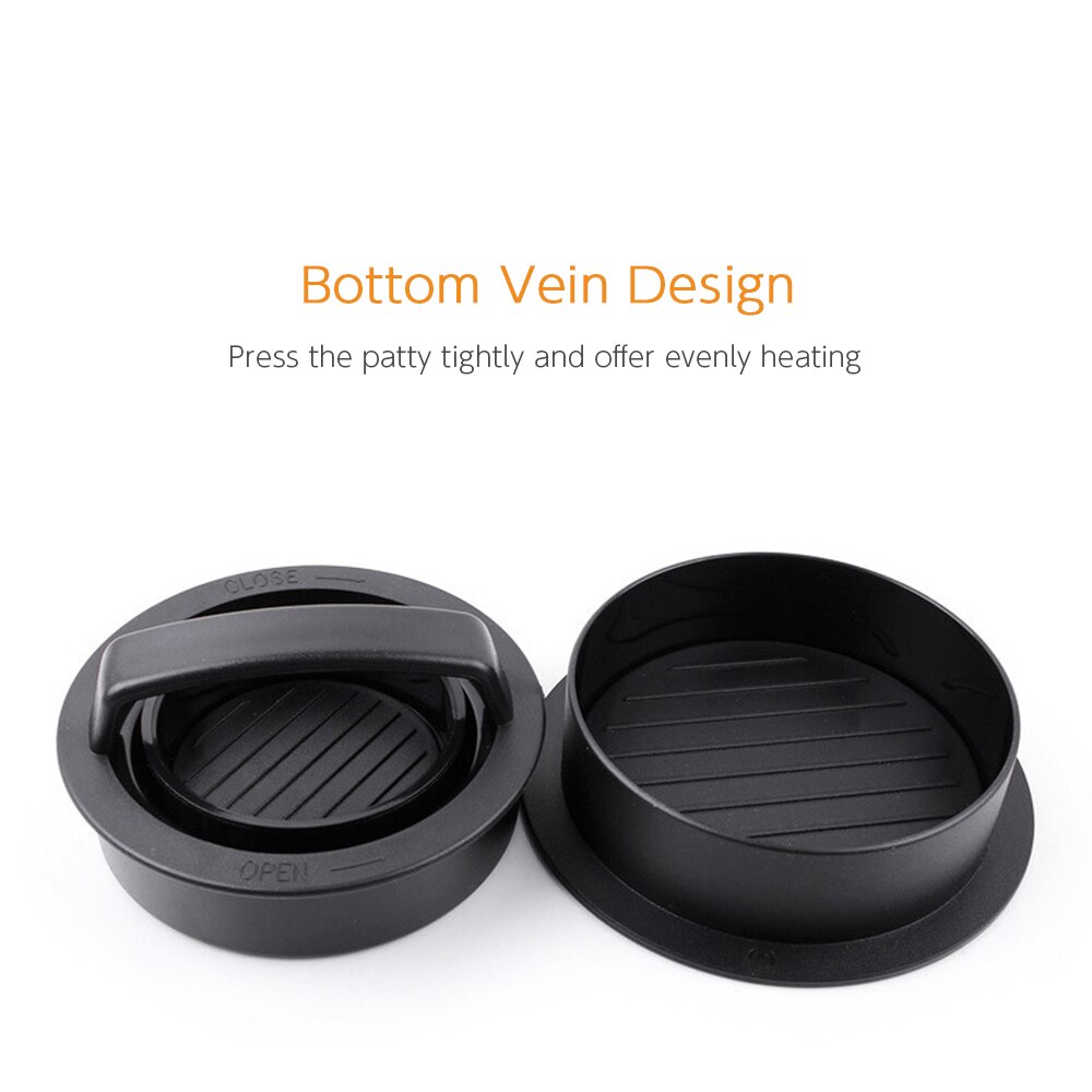 Round Hamburger Press Plastic Hamburger Maker For Meat Beef Grill Burger Patty Press Mold Kitchen Tool Kitchen Round Shape