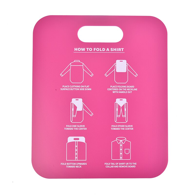 Clothes Folder Board Organizer for Closet Room Laundry Dress T-Shirt Flip & Fold Clothing Folders Board Laundry Storage: Rose Red