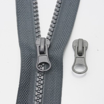 Meetee 10pcs 5# Resin Zipper Head Thick Candy Color Zipper Pull Slider DIY Repair Pillow Quilt Bedding Bags Sewing Clothes ZT005: DarkGary