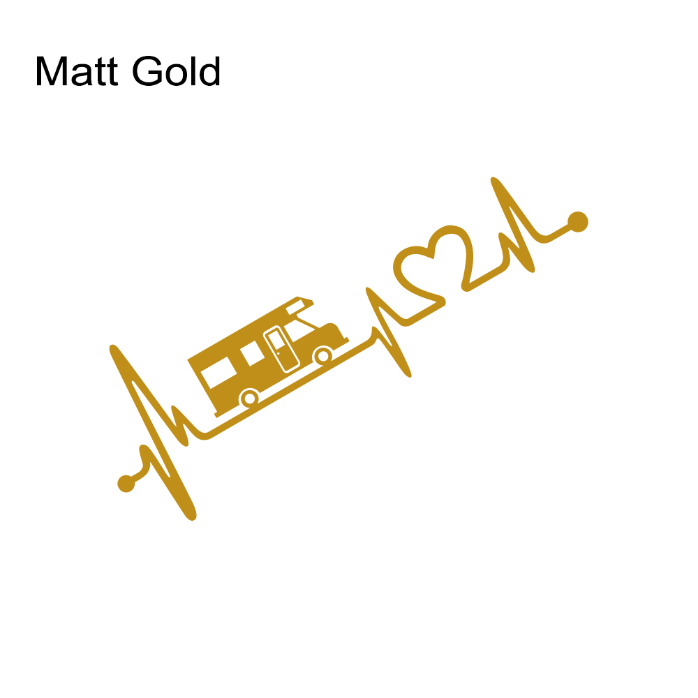 Pegatinas de vinilo de rayas para autocaravana, caja de caballos, caravana, RV, accesorios para coche, calcomanías gráficas de decoración de electrocardiograma