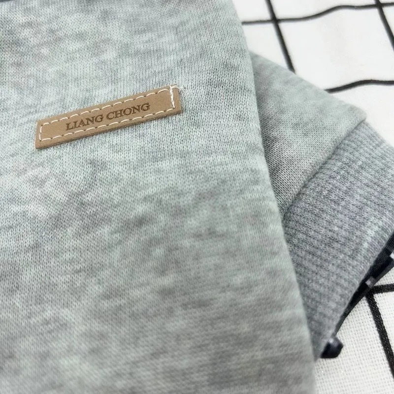 Pet Dog Clothes Warm Winter Shirt Collar Patchwork Hoodie Jacket for Small Dog Coat Bear Hoodie Pet Plaid Shirt Puppy Clothing