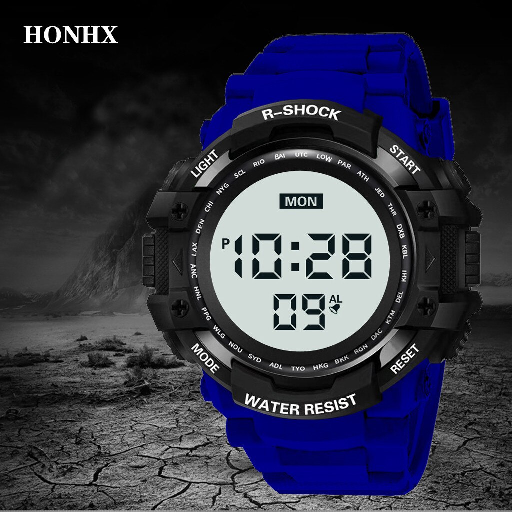Reloj Digital LED para hombre, reloj deportivo con LED, resistente al agua, reloj de pulsera de silicona, reloj de pulsera deportivo para hombre, reloj digital para mujer, mochilas