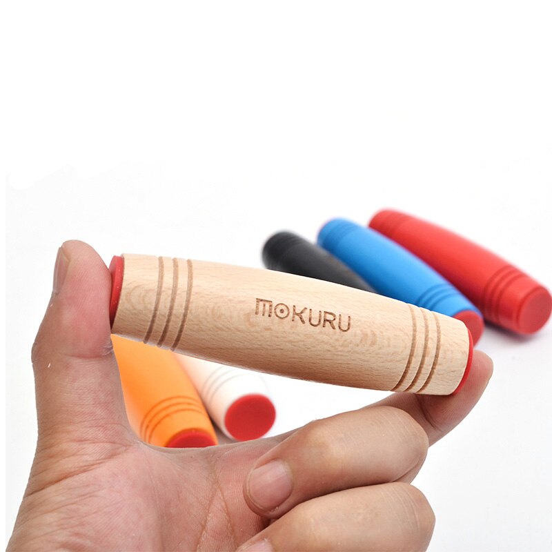 Træfidget håndspinner sjov stressaflastende flip stick håndkomprimering koncentrat legetøj japansk rullestok legetøj  g0394