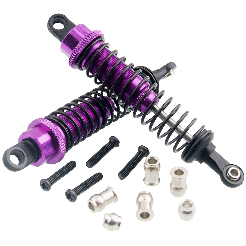 RCAWD Adjustable 80mm Alloy Aluminum Shock Absorber Damper For Rc Car 1/16 Traxxas Buggy Truck Hpi Hsp Losi Axial Tamiya Redcat: purple