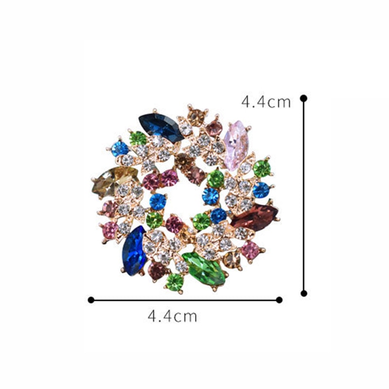 Crystal Rhinestone Redbud Bloem Broche Pin Voor Vrouwen Kleding Sjaal Gesp Kledingstuk Accessoires Mode-sieraden