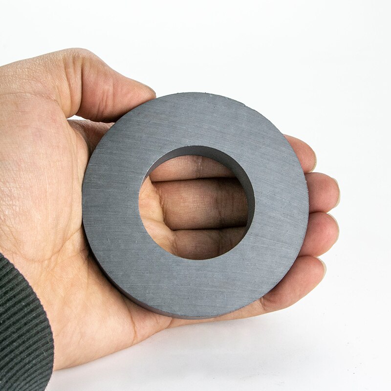 Rkzct 1 st rund ring svart ferritmagnet 7 storlek permanenta keramiska magneter 60 x 10 70 x 10 80 x 10 hål 32 50 x 10 80 x 15 100 x 15mm