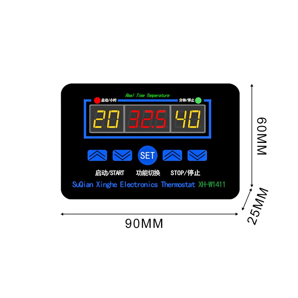 W1411 Digital Thermostat Temperature Humidity Controller Egg Incubator Digital Thermostat Humidity Controller Hygrometer Control