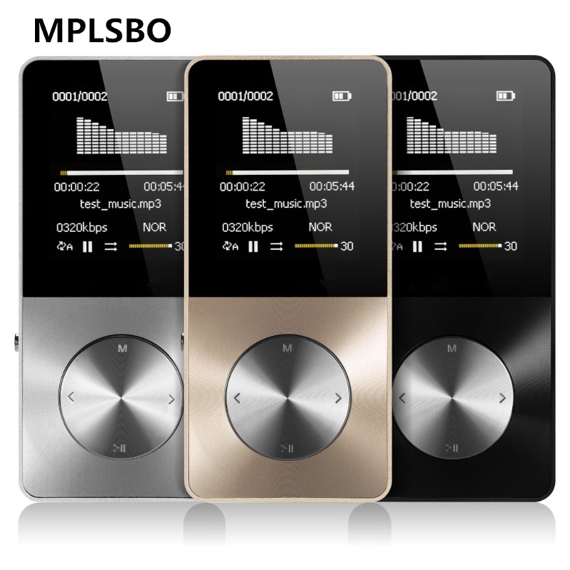 MPLSBO HiFi Metallo Lettore MP4 Altoparlante Incorporato 4 GB 8 GB 16 GB 1.8 pollici di Schermo slot per schede TF Card con Video Allarme FM E-Book