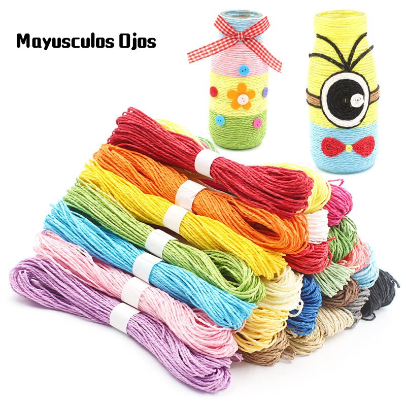 30m Double-strand Color Paper Rope 2mm Diameter DIY Hand-knitted Kindergarten Art Material Toys
