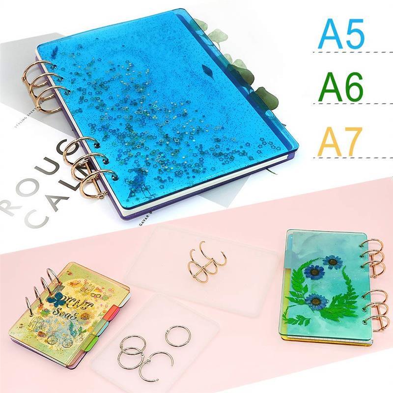 A5 A6 A7 Notebook Cover Silicone Mould For Jewelry Resin Mold Tools Set DIY Handmade Crystal Epoxy Resin Molds Transparent Book