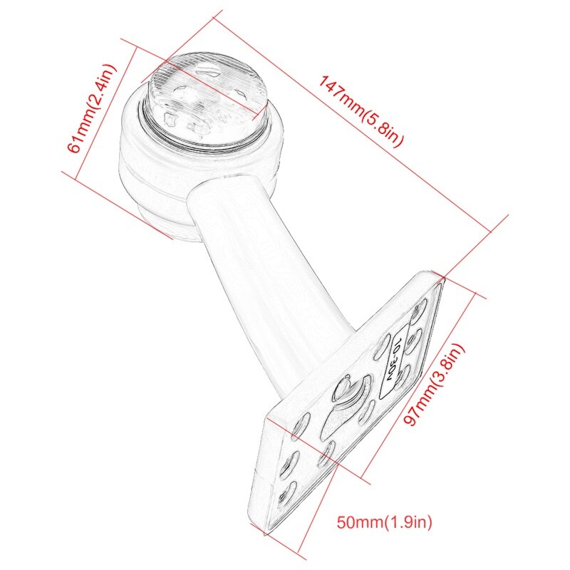 Luz Led de posición lateral para camión luces de coche de 12V y 24V, brillo de 20cm, Bombilla de Led blanca, luces DRL para camiones, luz de advertencia para remolque 2x