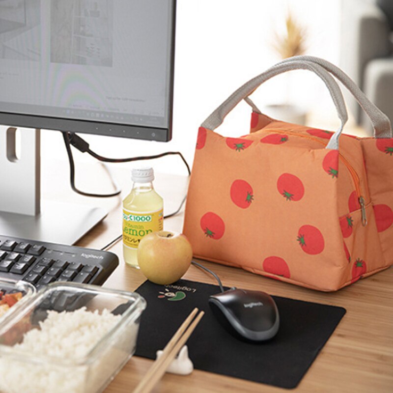 Print Cartoon Leuke Lunch Tas Voedsel Picknick Lunch Box Bag Cooler Draagbare Functionele Geïsoleerde Lunch Tas Thermische Tote Bolsa Termica