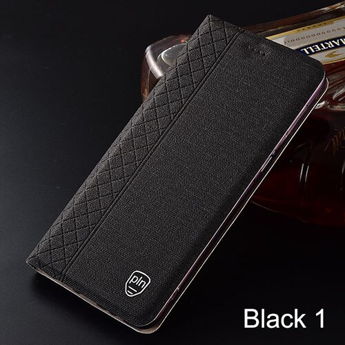 Case for Umi UMIDIGI Z2 Pro Plaid style Canvas pattern Leather Flip Cover for UMIDIGI z2 cases Coque: for UMIDIGI Z2 Pro / black 1