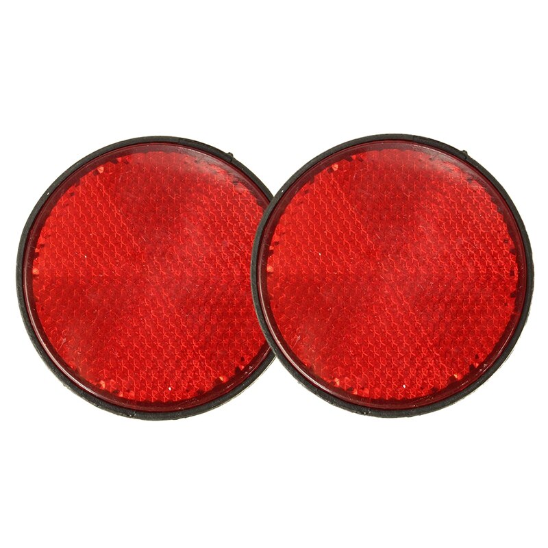 4 stk. 2 tommer rund reflektor universal til motorcykel atv snavs cykel, orange og rød