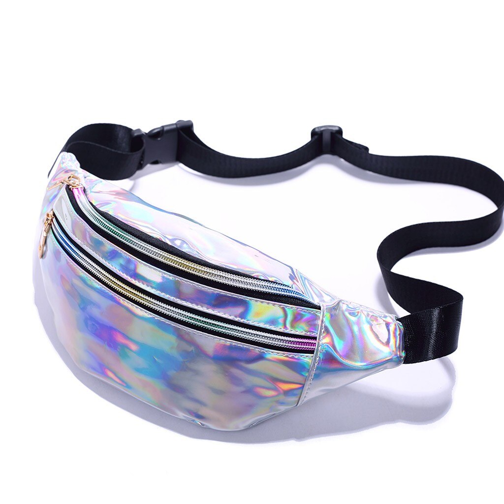 Ocean Blue Sequin Bag Women Crossbody Bags Sport Shoulders Bags For Women Waist Packs Waist Bag Phone Holder Outdoor G3