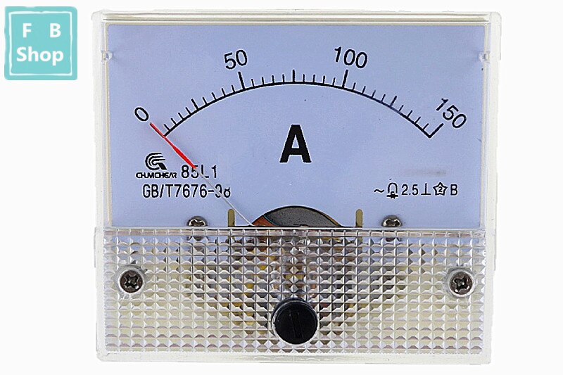 1PCS 85L1 100A 150A 200A 300A 400A 500A AC Panel Meter Analog Panel Ammeter Dial Current Gauge: 150A