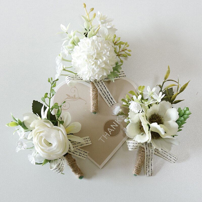 Corset de mariage pour hommes, fleur de Rose, bricolage, bouton, broche de demoiselle d'honneur, décoration de fête de mariage