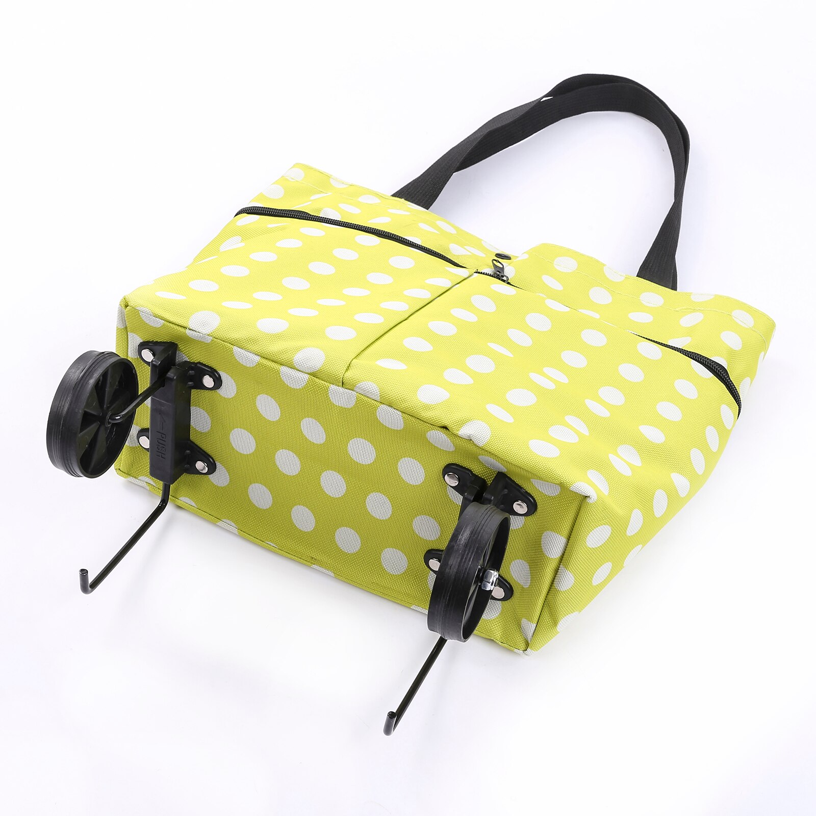 12 Stijlen Mode Zakken Opvouwbare Boodschappentas Met 2 Wielen Draagbare Winkelwagen Trolley Kruidenier Bagagedrager Winkelwagen Tas